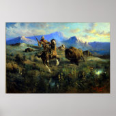 Edgar Samuel Paxson Buffalo Hunt Poster (Vorne)