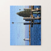 Edgartown Hafen-Leuchtturm, Martha's Vineyard MA Puzzle (Vertikal)