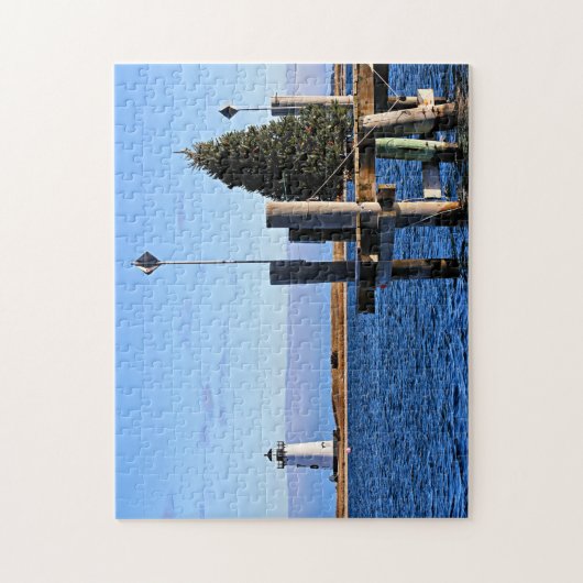 Edgartown Hafen-Leuchtturm, Martha's Vineyard MA Puzzle (Vertikal)
