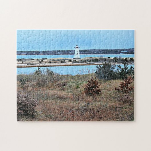 Edgartown Hafen-Leuchtturm, Martha's Vineyard MA Puzzle (Horizontal)