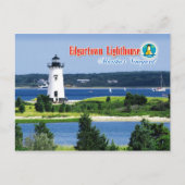 Edgartown Harbor Light, Martha's Vineyard, MA Postkarte (Vorderseite)