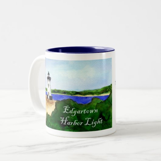 Edgartown Harbor Light Tasse (Text) (Vorderseite Links)