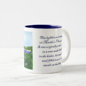 Edgartown Harbor Light Tasse (Text) (VorderseiteRechts)