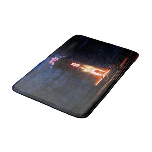 Edgartown Harbor Lighthouse, MA Bath Mat Badematte (Schrägansicht)