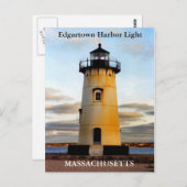 Edgartown Harbour Light, Massachusetts Postcard Postkarte (Vorne/Hinten)