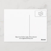 Edgartown Harbour Light, Massachusetts Postcard Postkarte (Rückseite)