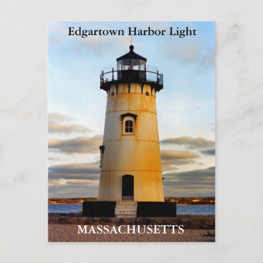 Edgartown Harbour Light, Massachusetts Postcard Postkarte (Vorderseite)
