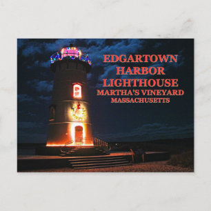 Edgartown Harbour Lighthous, Massachusetts Postcar Postkarte