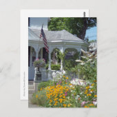 Edgartown Hotel Summer Garden Custom Postcard Postkarte (Vorne/Hinten)