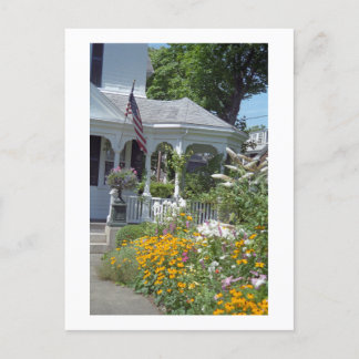 Edgartown Hotel Summer Garden Custom Postcard Postkarte