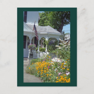 Edgartown Hotel Summer Garden Custom Postkarten