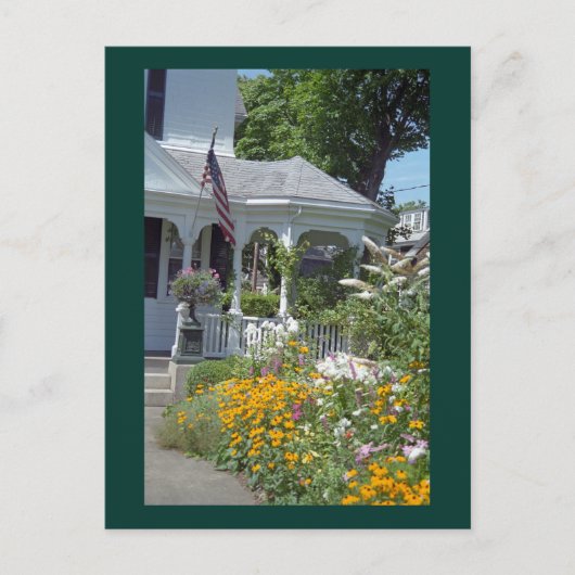 Edgartown Hotel Summer Garden Custom Postkarten (Vorderseite)