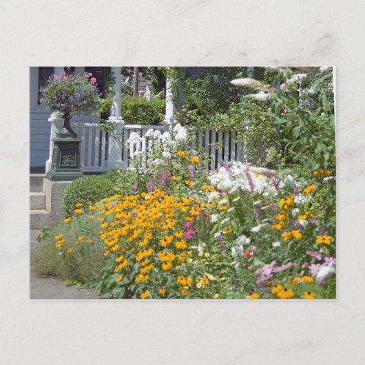 Edgartown Hotel Summer Garden Custom Postkarten (Vorderseite)