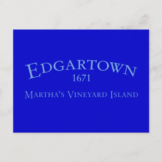 Edgartown Incorporated 1671 Postcard Postkarte (Vorderseite)