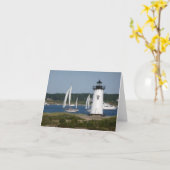 Edgartown Leuchtturm am Martha's Vineyard Karte (Gelbe Blume)