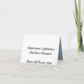 Edgartown Leuchtturm am Martha's Vineyard Karte (Rückseite)