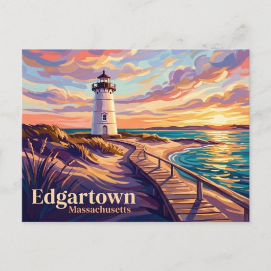 Edgartown Leuchtturm USA Postkarte (Vorderseite)