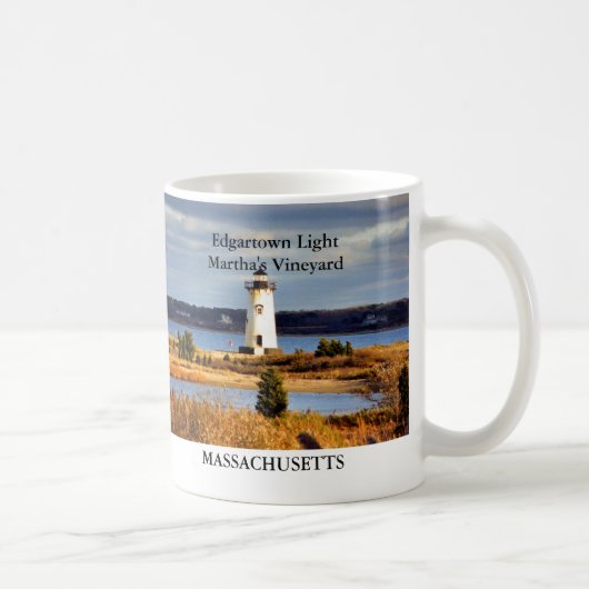 Edgartown Licht, Massachusetts-Tasse Kaffeetasse (Rechts)