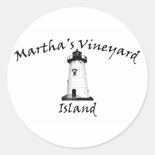 Edgartown Light Runder Aufkleber (Vorderseite)