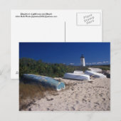 Edgartown Lighthouse and Beach Postkarte (Vorne/Hinten)