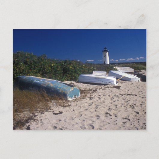 Edgartown Lighthouse and Beach Postkarte (Vorderseite)