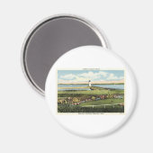 Edgartown Lighthouse Martha's Vineyard c1925 Magnet (Vorderseite/Rückseite)