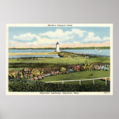 Edgartown Lighthouse Martha's Vineyard c1925 Poster (Vorne)