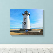 Edgartown Lighthouse, Martha's Vineyard MA Leinwanddruck (Insitu (Holzboden))