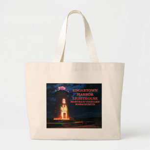 Edgartown Lighthouse, Martha's Vineyard MA Tote Ba Jumbo Stoffbeutel