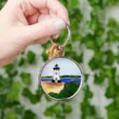 Edgartown Lighthouse Martha's Vineyard Schlüsselan Schlüsselanhänger (Hand)