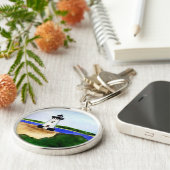 Edgartown Lighthouse Martha's Vineyard Schlüsselan Schlüsselanhänger (Seite)