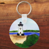 Edgartown Lighthouse Martha's Vineyard Schlüsselan Schlüsselanhänger (Vorderseite)