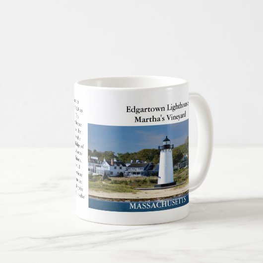 Edgartown Lighthouse, Massachusetts Tasse (VorderseiteRechts)