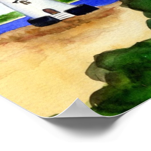 Edgartown Lighthouse Poster-Martha's Vineyard Poster (Ecke)