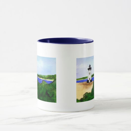 Edgartown Lighthouse Tasse (nur Malerei) (Zentrum)