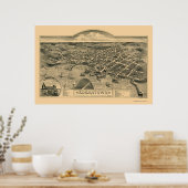 Edgartown, MA Panoramic Map - 1886 Poster (Küche)