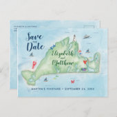 Edgartown Marthas Vineyard Karte Save the Date (Vorne/Hinten)