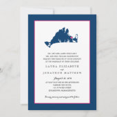 EDGARTOWN Marthas Vineyard Map | Hochzeit Einladung (Vorderseite)