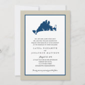 EDGARTOWN Marthas Weinberg-blaue Karte Wedding | (Vorderseite)