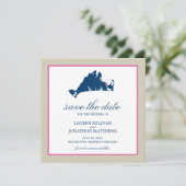 Edgartown Martha's Weingarten Hochzeit retten das  Save The Date (Stehend Vorderseite)