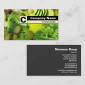 Edge-beschriftes Monogramm - Stir-fry 02 Visitenkarte (Vorne/Hinten)