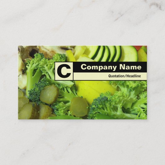 Edge-beschriftes Monogramm - Stir-fry 02 Visitenkarte (Vorderseite)