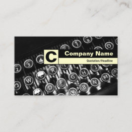 Edge beschriftet Monogram - Alte Schreibmaschine Visitenkarte