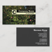 Edge beschriftet Monogram - Camellia Bush Visitenkarte (Vorne/Hinten)