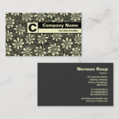 Edge beschriftet Monogram - Muster 140617 Visitenkarte (Vorne/Hinten)