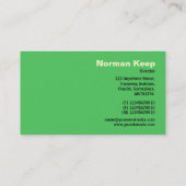 Edge-Beschriftung: grün gebürstet Visitenkarte (Rückseite)