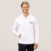 EDGE Blue Logo American Apparel Zip Hoodie (Vorne ganz)