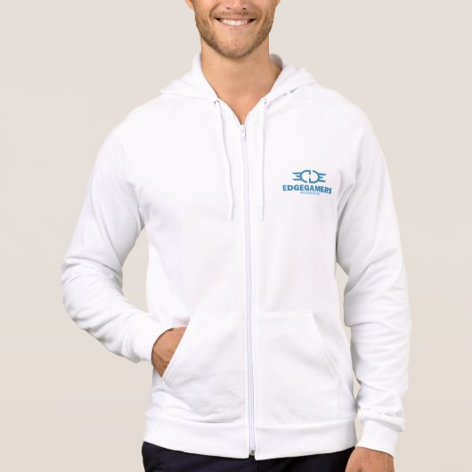 EDGE Blue Logo American Apparel Zip Hoodie (Vorderseite)