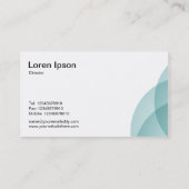Edge Circles - Light Blue Green Visitenkarte (Rückseite)