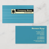 Edge etikettiert - gebürstetes Blau Visitenkarte (Vorne/Hinten)